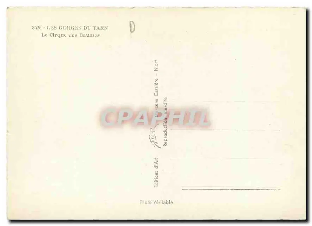 De Gorges van de Tarn — Het Cirque des Baumes — Edities d'Arte Flor - Achterkant