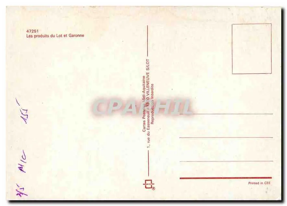 Produtos do Lot e Garonne — Reprodução proibida — n°47251 - Verso