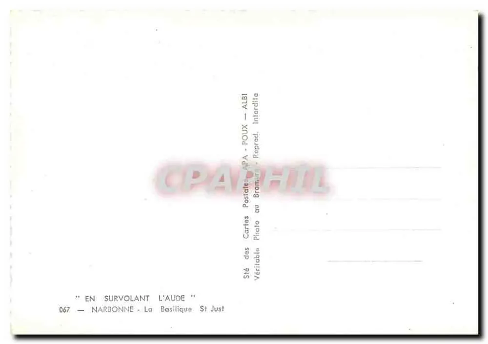NARBONNE — Die Basilika Saint-Just — Verlag APA, Nr. 067 - Rückseite