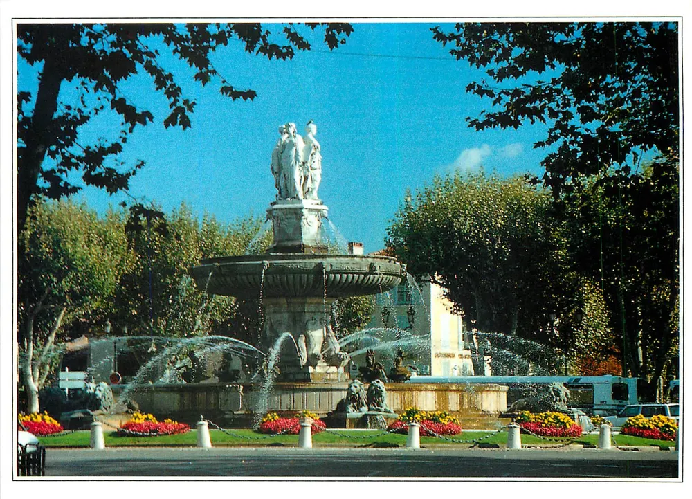 Aix-en-Provence — Ansicht der Grande Fontaine auf der Rotonde (19. Jahrhundert) — AGEp - Vorderseite