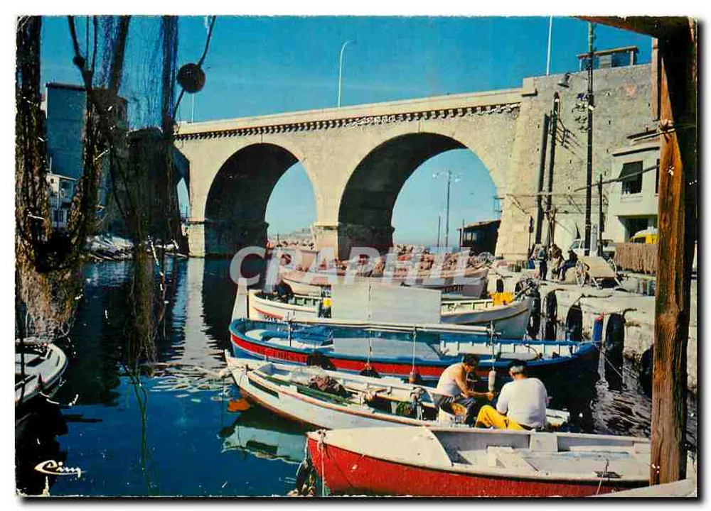 Vallon des Auffes — kleiner Fischereihafen — Antike Ansichtskarte RAPART - Vorderseite