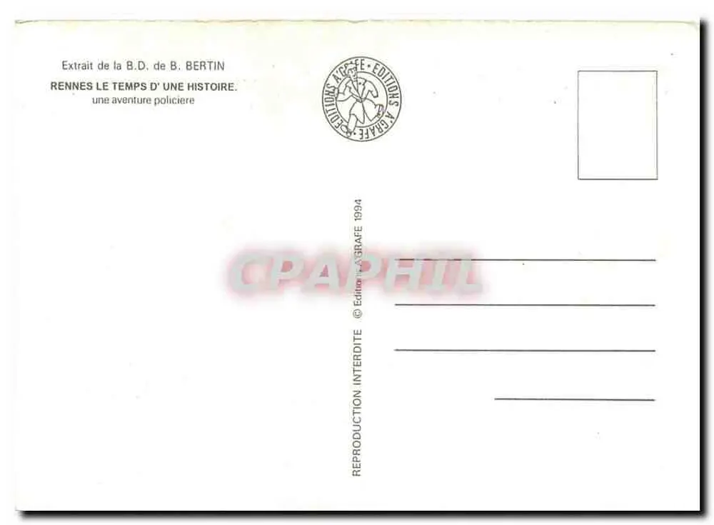 O Parlamento da Bretanha — ilustração de B. Bertin — Edições AGRAPHE - Verso