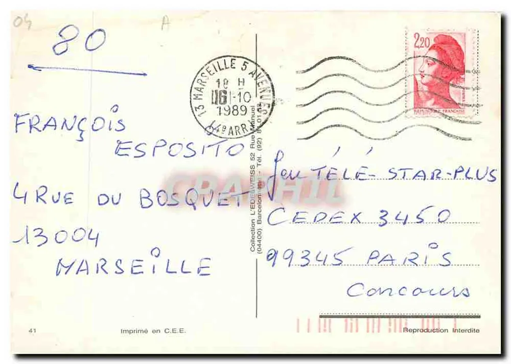 Barcelonnette Verão-Inverno — editor C.E.E. n°41 - Verso