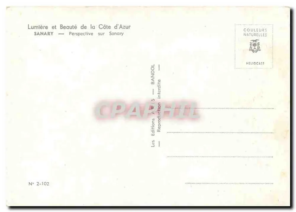 Sanary — Perspektive auf Sanary — Éditions Bandol - Rückseite