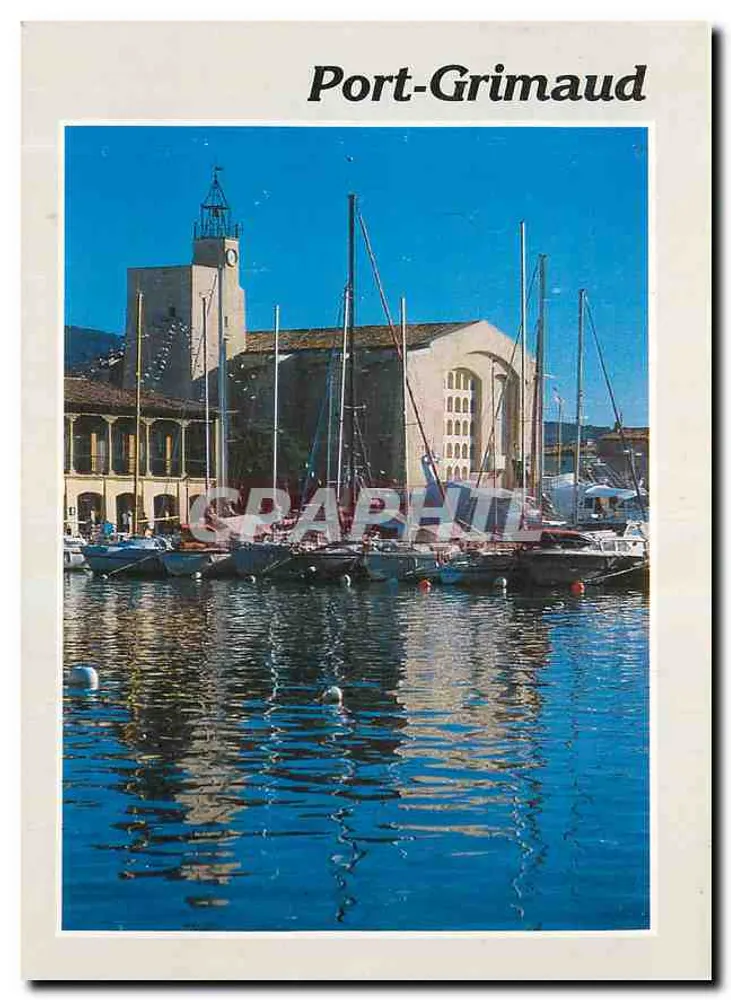 Port-Grimaud — Hafen mit Booten und Kirche — Verlag Étige et Manera S.A. - Vorderseite