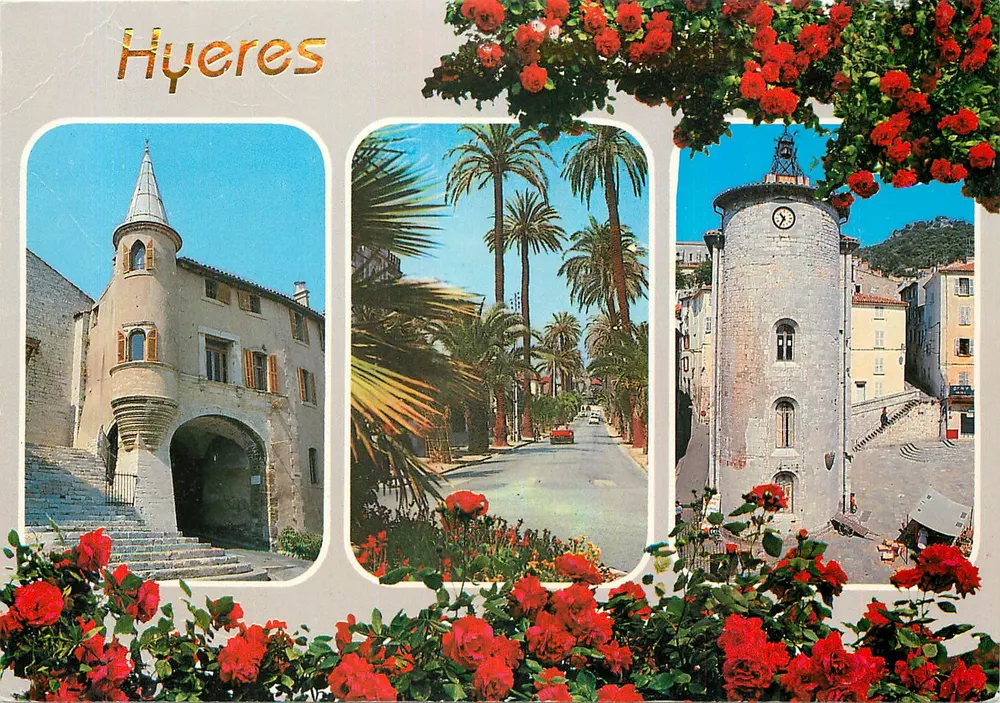 Hyères — Vista panorâmica — Edições S.E.P.T., 35, Boulevard Corbella, impresso na Itália - Frente
