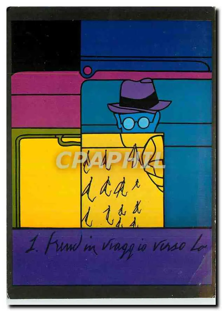 Homem com chapéu e óculos — série de arte — editor MAEGHT, n°1 - Frente