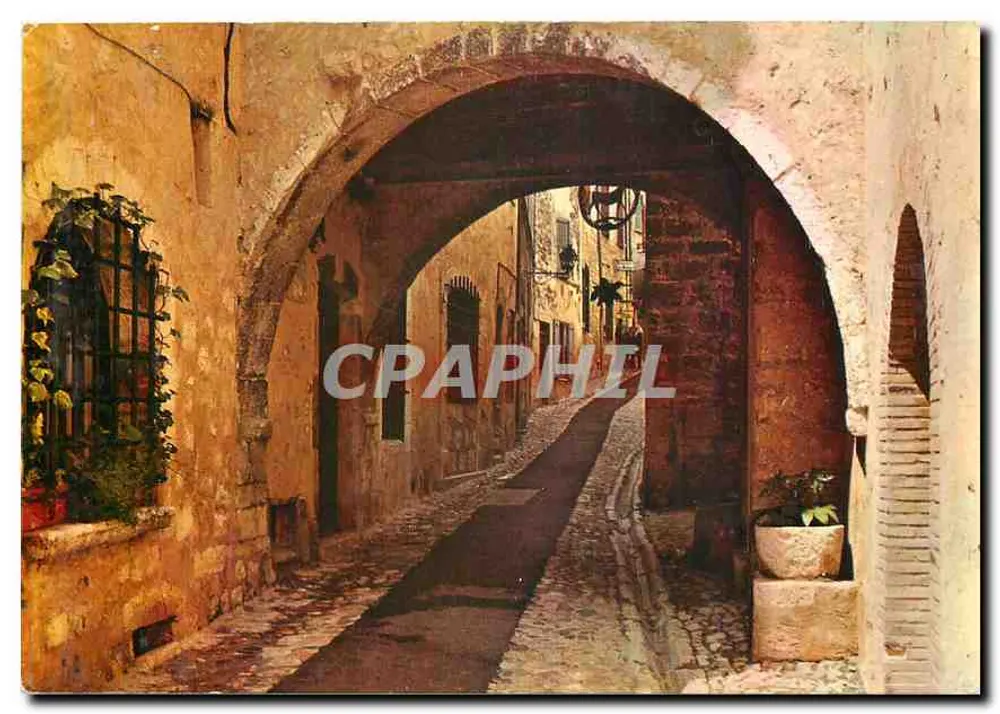 Ruela sob arco — Saint-Paul-de-Vence — Éditions S.E.P.T. - 35, Boulevard Gorbellis - Nice - Frente