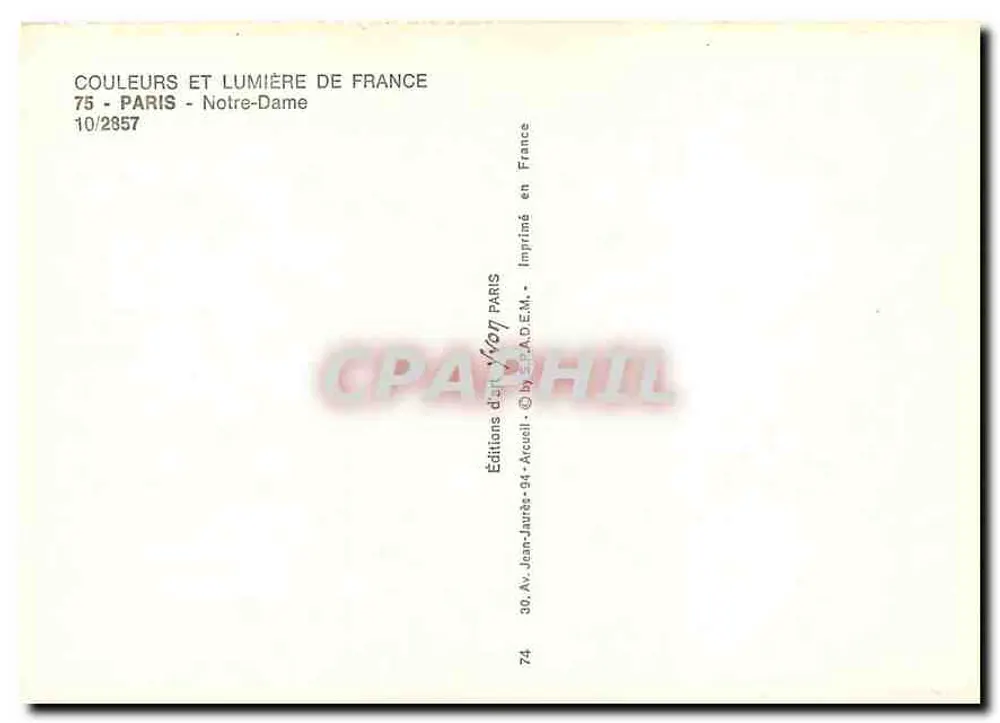 Notre-Dame de Paris — Ansicht von der Seine — Éditions Jean-Jaurès - Rückseite