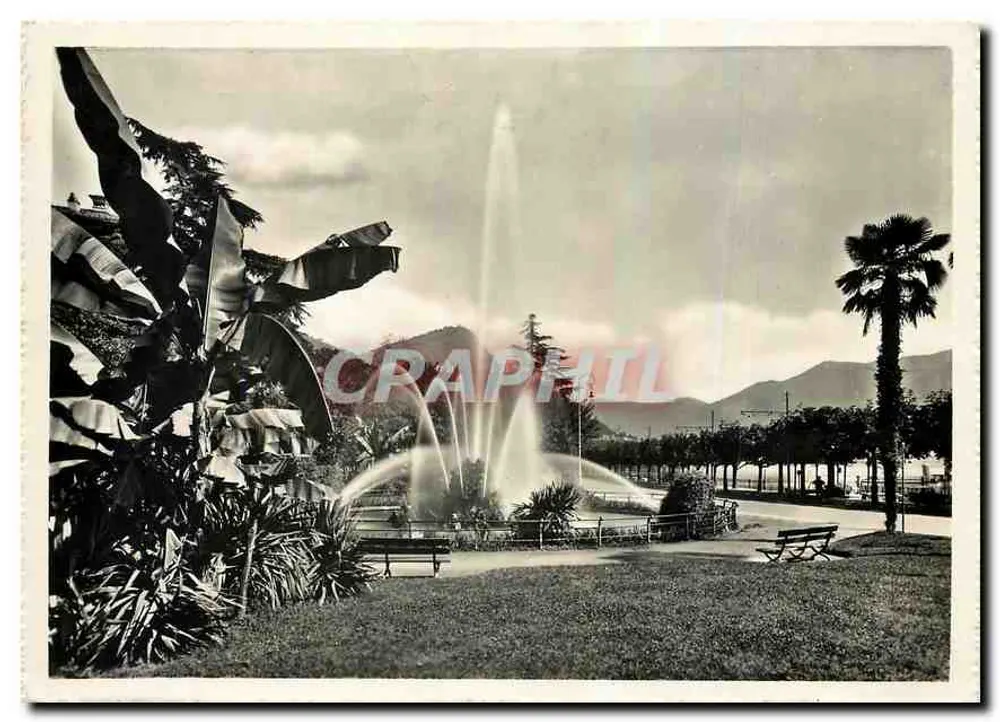 Lugano, Giardini pubblici — vista dos jardins públicos — editor Ognicasa, n° 9081 - Frente