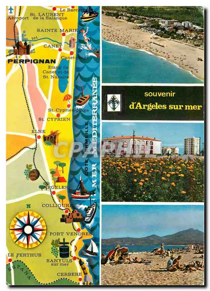 Côte Vermeille — Erinnerungen an Argeles-sur-Mer — Édition Dino - Vorderseite