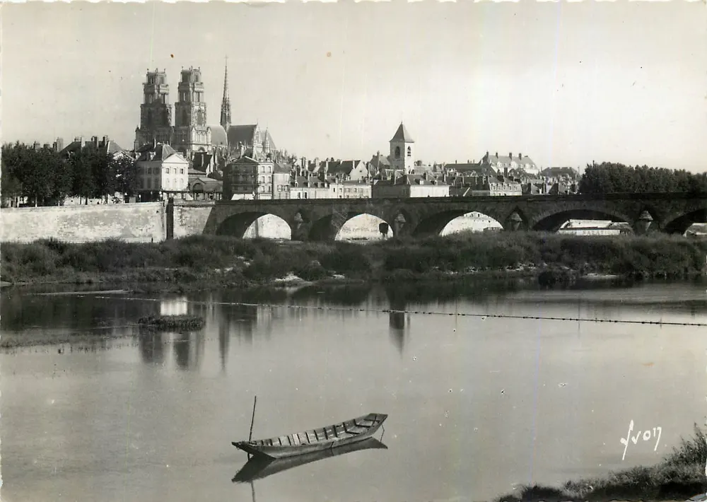 Orléans — Die Loire, Brücke George-V und die Kathedrale — Les Éditions d'Art 'VYVON', Nr. 3030 - Vorderseite