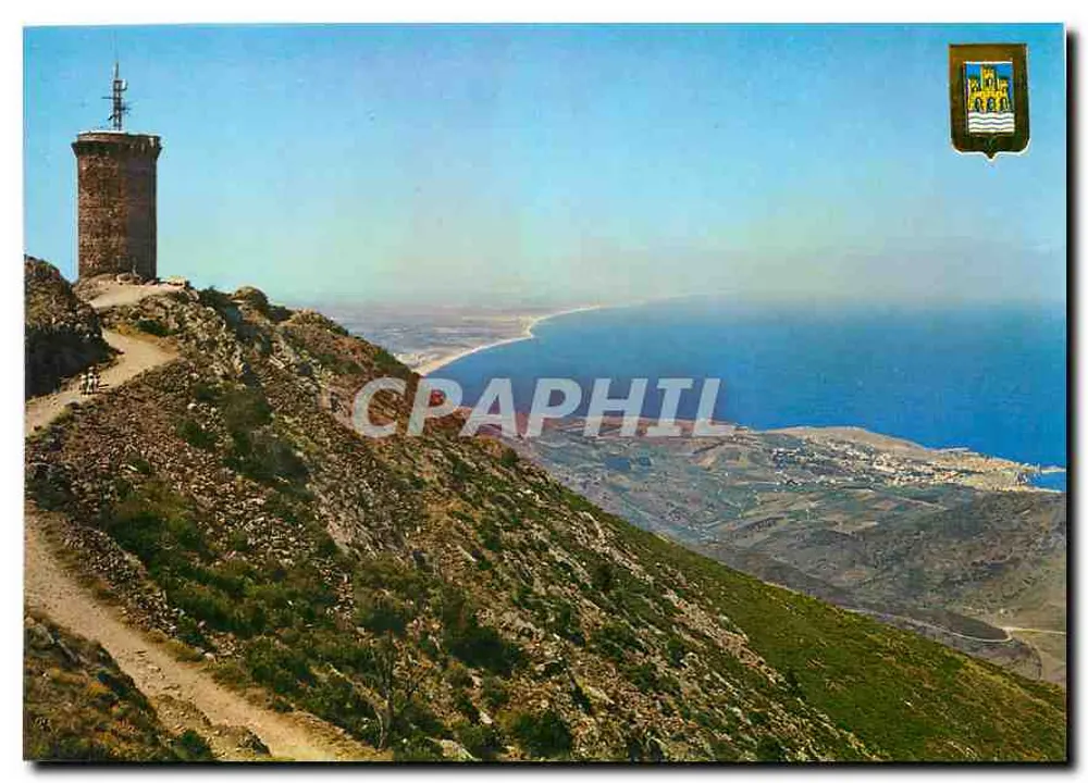 Allgemeiner Blick von der Madeloch-Turm — Collouire, Argelès, St. Cyprien und Canel Plage — Éditions DINO, Perpignan - Vorderseite