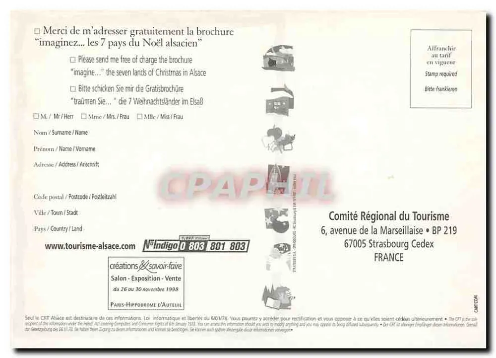 I 7 paesi del Natale alsaziano — Turismo Alsazia — N° Indigo 0 803 801 803 - Verso
