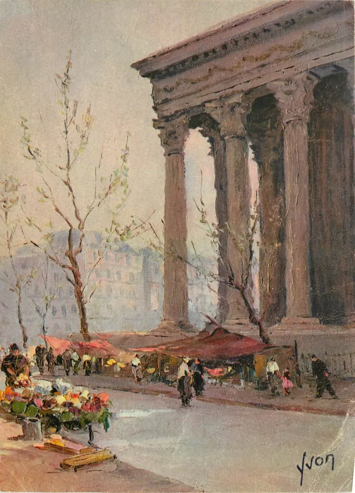 Os floristas na Madeleine — Paris — Edições de Arte YVON - Frente