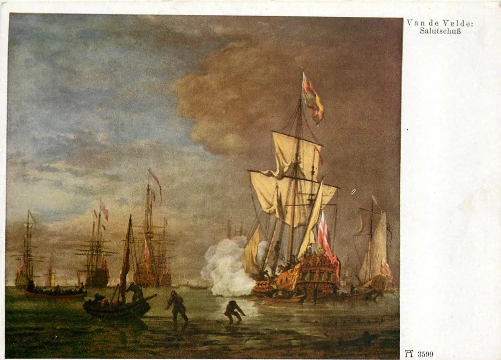 Batalha Naval — Salvo de Honra — Van de Velde, n° 3599 - Frente