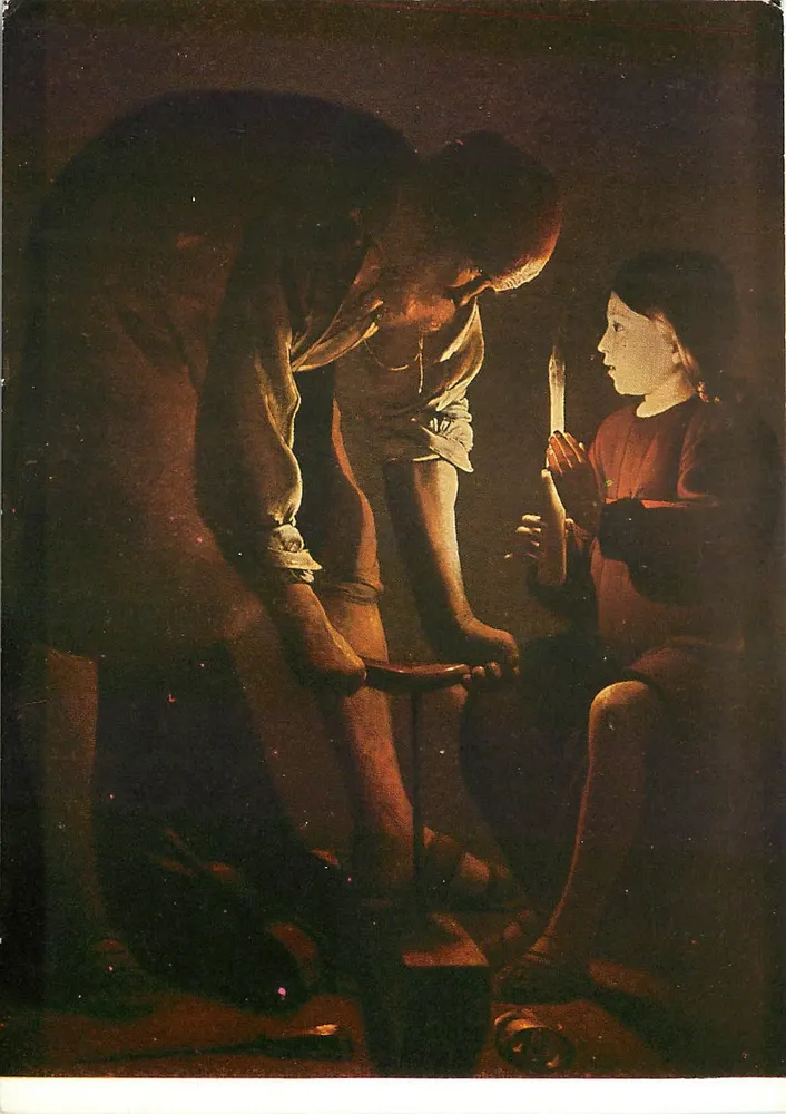 Saint Joseph the Carpenter — Georges de La Tour (1593-1652) — Louvre Museum, French School, no. 6361 - Front