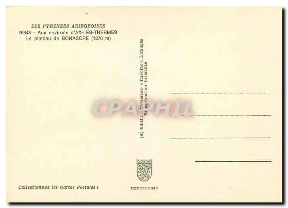 Die Ariégeoise Pyrenäen — Um Ax-les-Thermes — Éditions Théojac - Rückseite