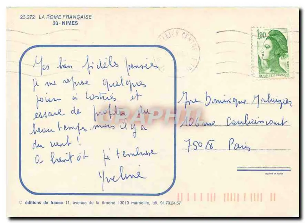 Nîmes — De Franse Rome — uitgaven van Frankrijk - Achterkant