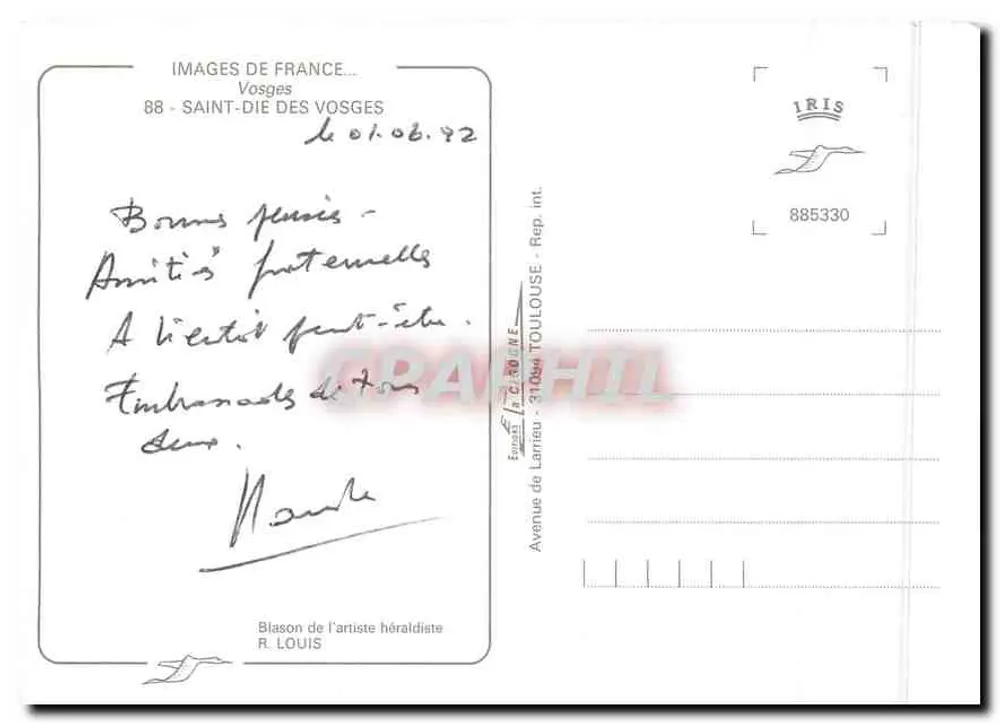 Saint-Dié-des-Vosges — Erinnerung — Verlag: Images de France - Rückseite