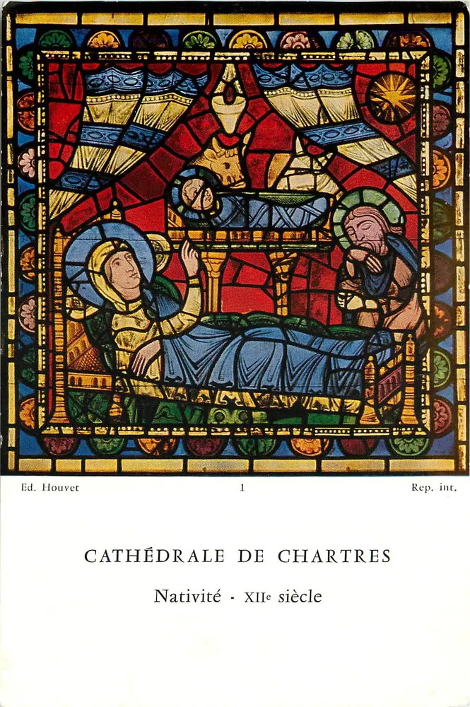 Catedral de Chartres — Natividade — Século XII — Ed. Houvet, n°1 - Frente