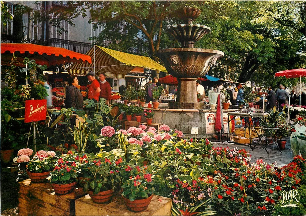 Blumenmarkt in Grasse — Place aux Fleurs — Éditions MAR - Vorderseite