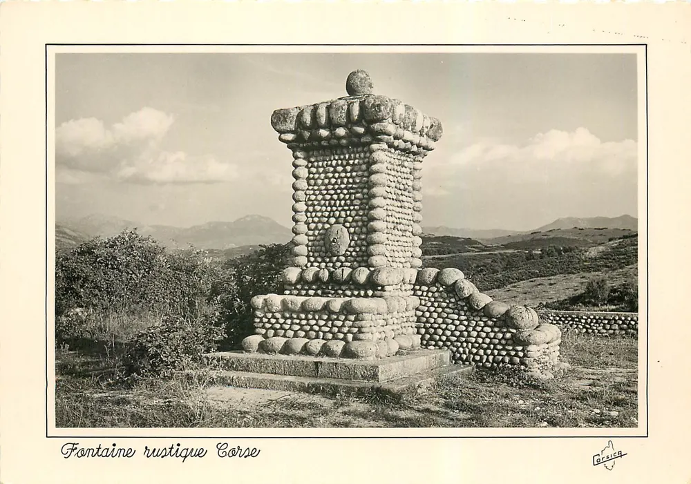 Fontaine rustique Corse — Bastia — Éditeur Corsica, n° 4449 - Recto