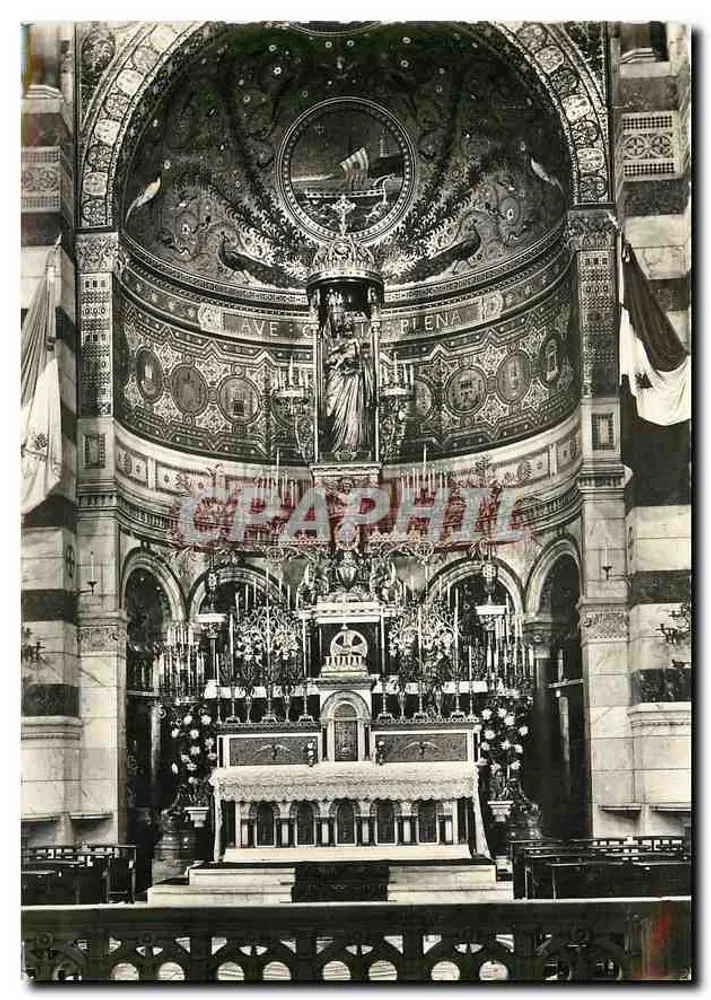 Marseille — Intérieur de la Basilique N.-D. de la Garde — Le Chœur et l'Abside — Édition Spéciale de la Basilique - Recto
