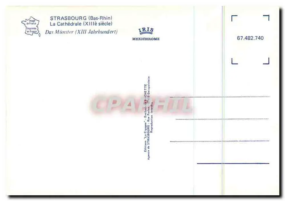 Estrasburgo — Catedral (siglo XIII) — IRIS Mexichrome - Reverso