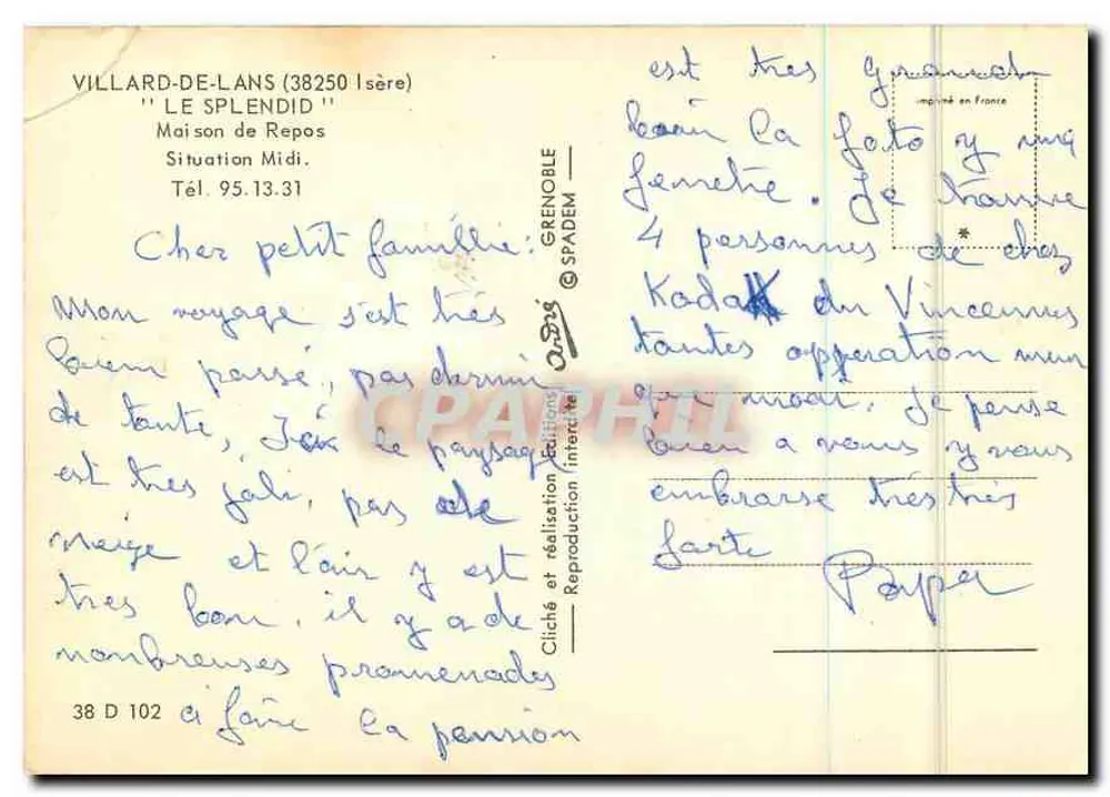 Villard-de-Lans — 'Le Splendid' — SPADEM - Verso