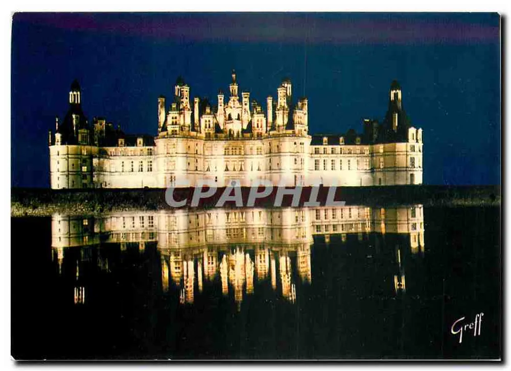 Chambord — Nordfassade beleuchtet — Éditions Diplôme, Paris - Vorderseite