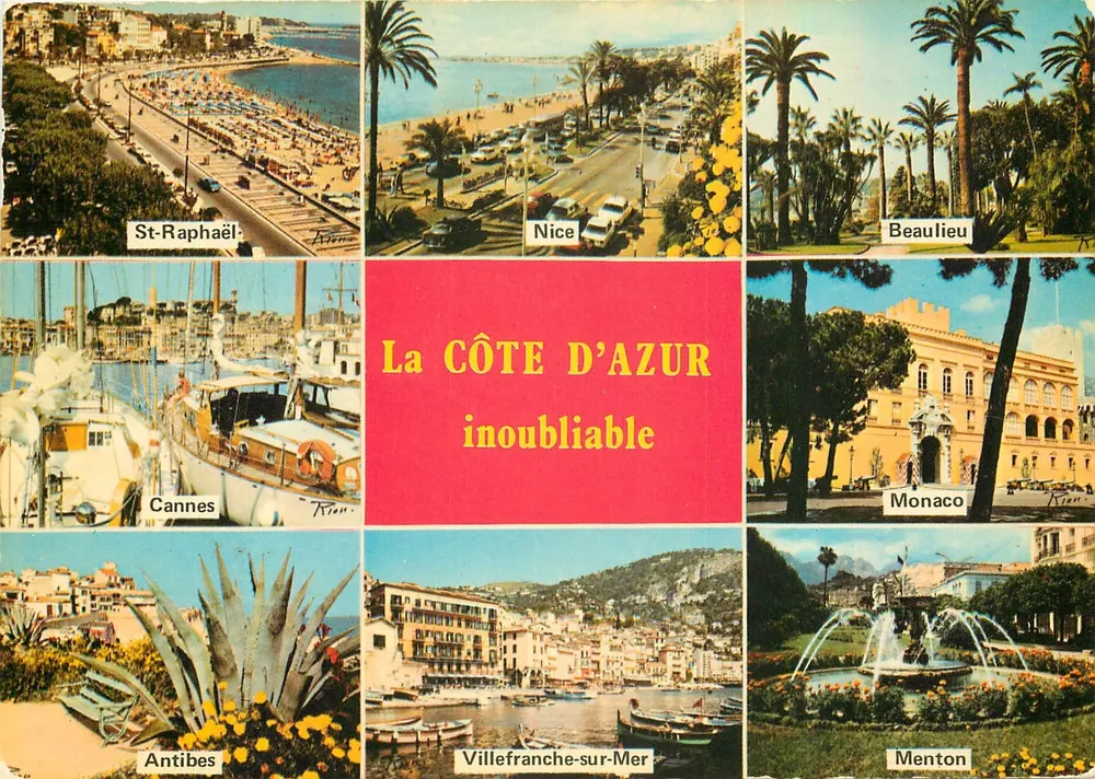 A CÔTE D'AZUR inesquecível — Editor: Ed. A. Rion, 18, rue Raberli, Fréjus - Frente