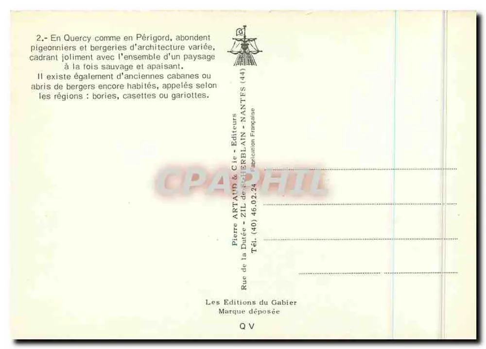 Borie — abrigo de pastor — Périgord — Éditions Abtaud & Cie - Verso