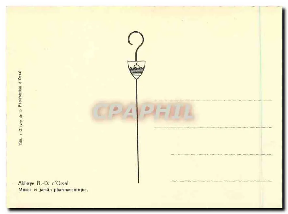Jardim e edifícios da abadia N.-D. d'Orval — Editor: Oeuvre de la Résurrection d'Orval - Verso