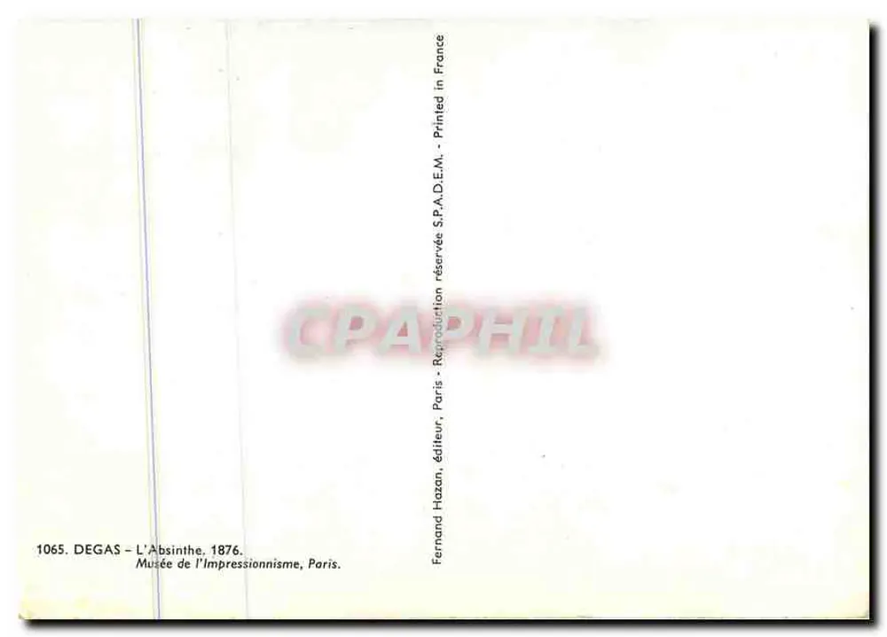 A Absinto — 1876 — Editor Hazan, Paris - Verso