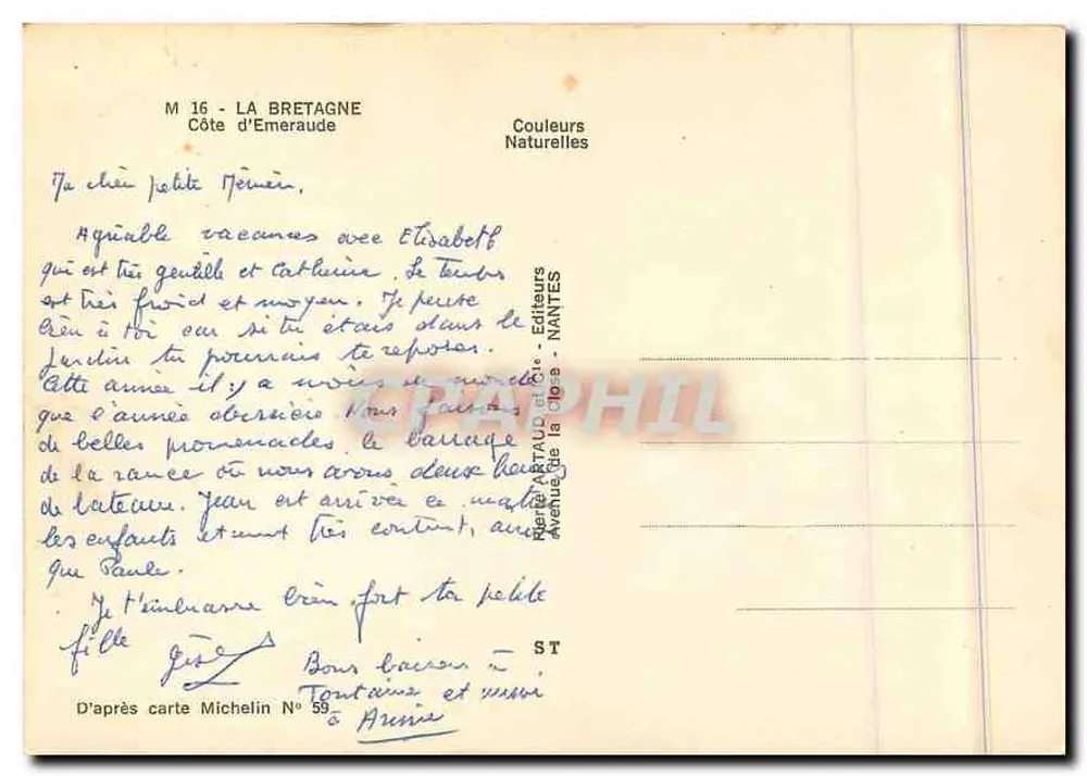 Cap Fréhel — Carte postale touristique avec cartes et photos — Éditeur Couleurs Naturelles, N° 16 - Verso