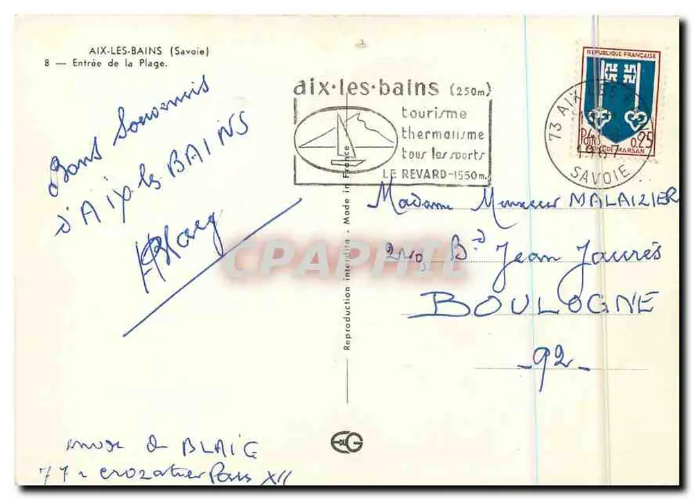 La Plage Daix — entrada del pueblo — editor Le Revard - Reverso