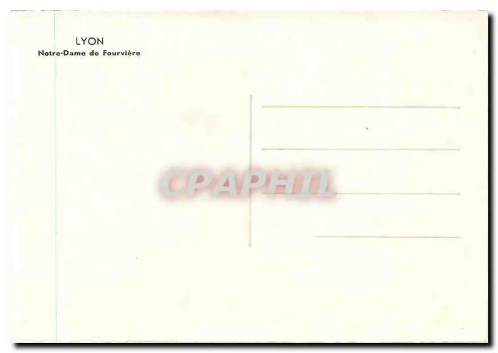 LYON — Nossa Senhora de Fourvière - Verso