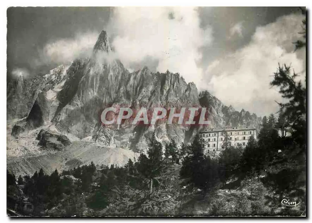Chamonix (Haute-Savoie) — Der Glaciersee und der Dru — Hotel du Montenvers — Fotograf Comlier - Vorderseite
