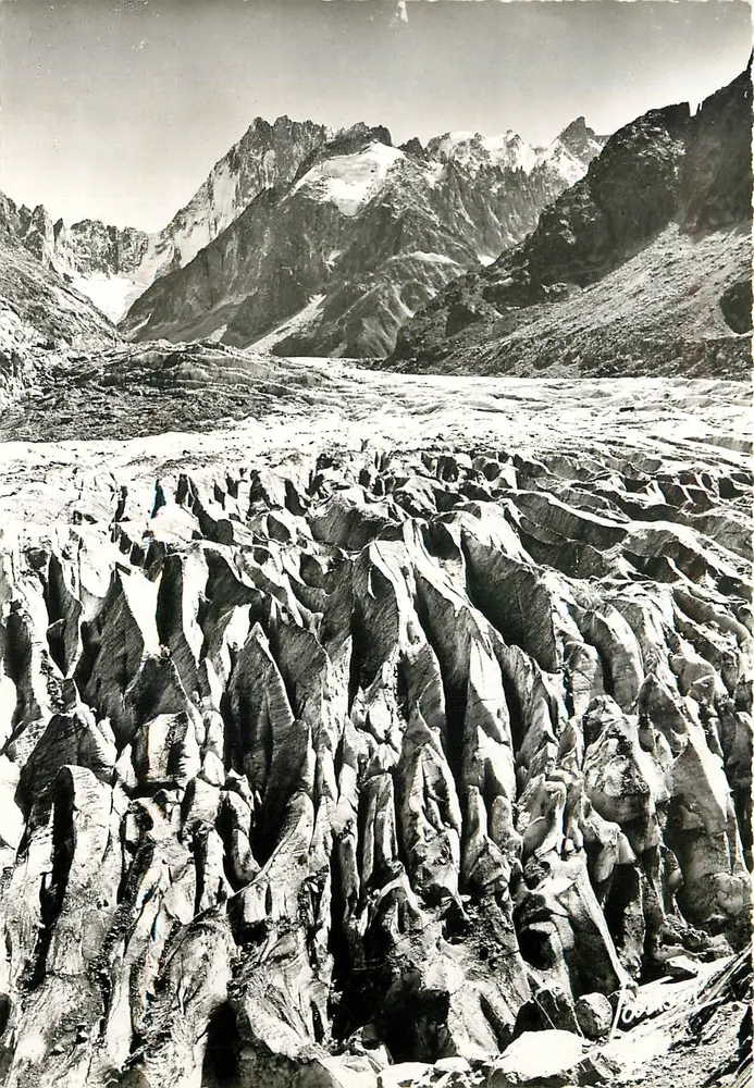 Les sérac de la Mer de Glace — Chamonix (Haute-Savoie) — Éditions Photographiques JANSOL - Recto