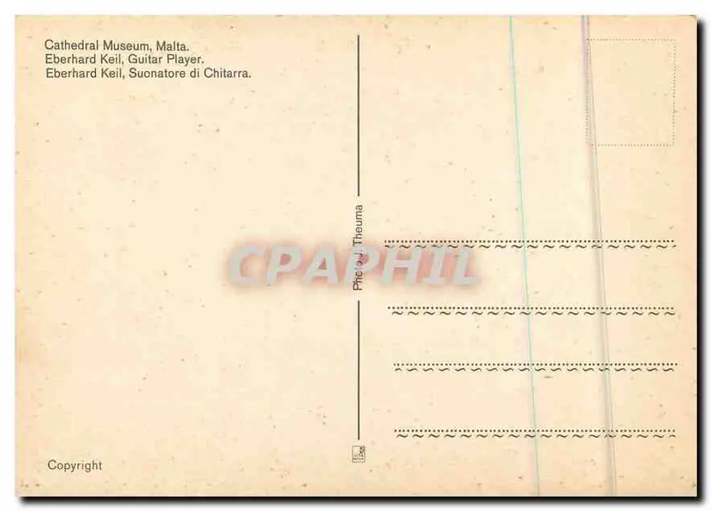 Guitarrista — Eberhard Keil — Museu da Catedral, Malta - Verso
