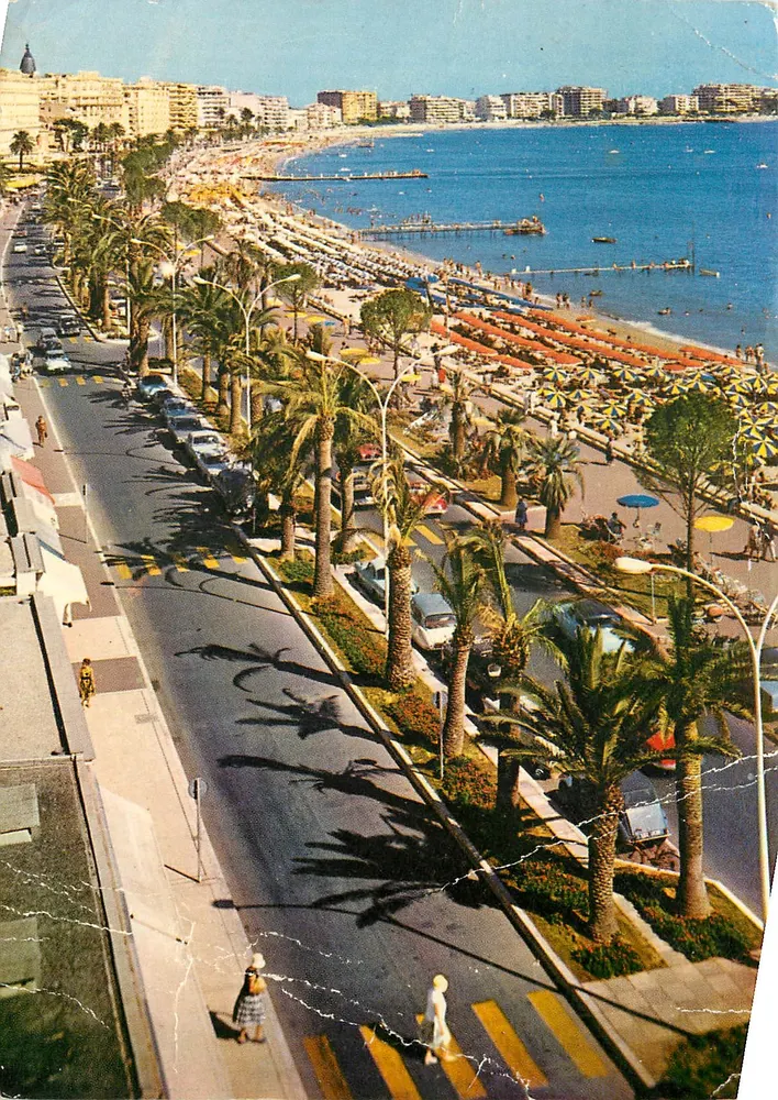 Cannes — De Croisette en de Strand — Edities d'Art Montluel - Voorkant