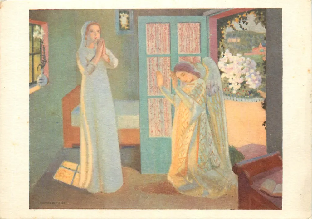 A Anunciação — pintura de Marguerite Blunt — editor Hazan, n° 457 - Frente