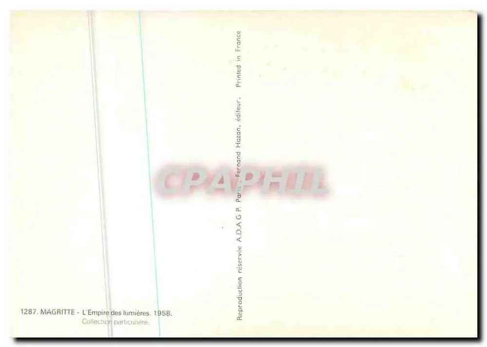 O Império da Luz — reprodução — A.D.A.G. Paris, n° 1287 - Verso