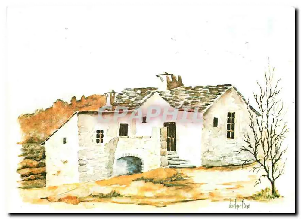 Architektur der Grands Causses — Aquarell von Josselyne Biau — Editions André Sales - Vorderseite