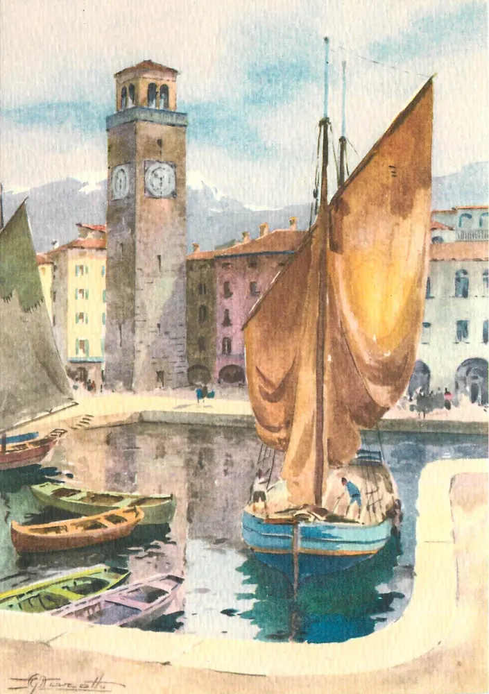 Hafen von Riva del Garda — Lago di Garda — Verleger U. Marotto, n°10 - Vorderseite
