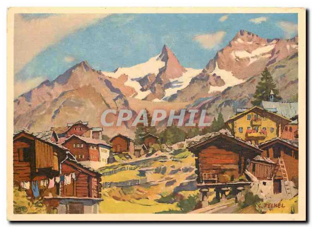 Saas-Fee : Laquinhorn — C. Felkel, n° 2382 - Frente