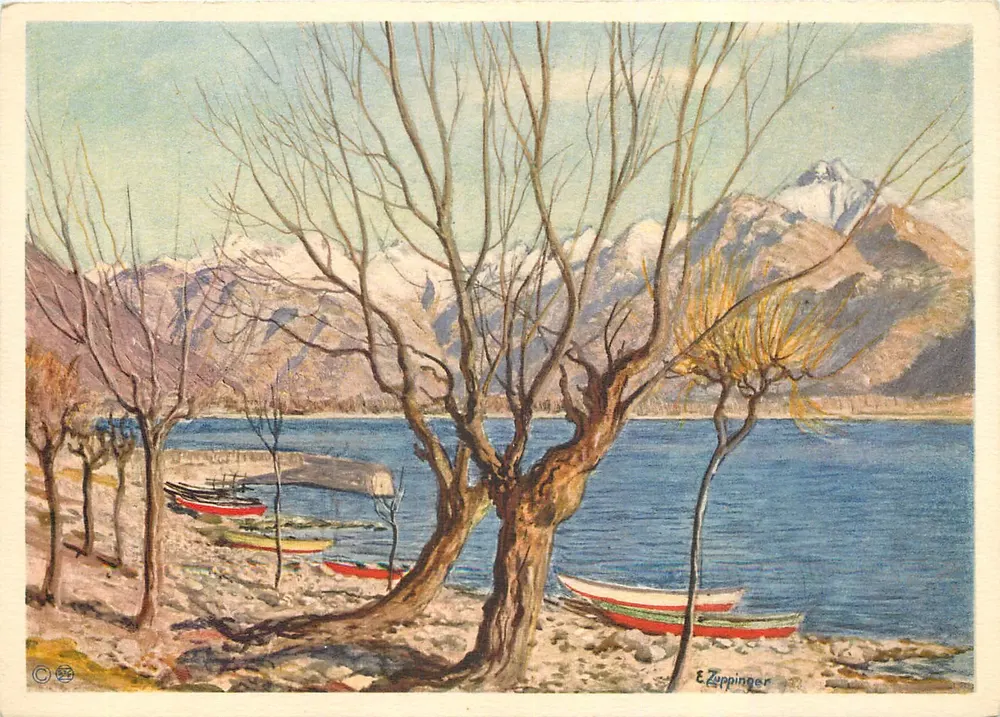 Lago de Locarno — Rivapiana — E. Zappinger - Frente