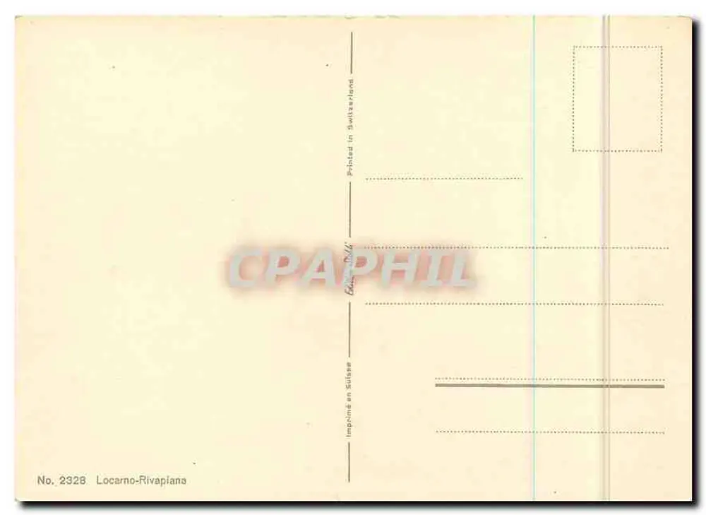 Lago de Locarno — Rivapiana — E. Zappinger - Verso