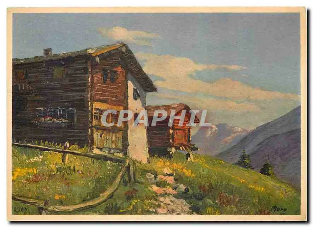 Hohnegg perto de Saas-Fee — Suíça — editor impressor - Frente
